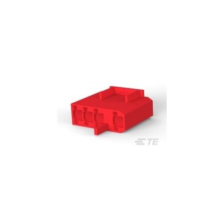 Te Connectivity FASTON 250 REC HSG 4 CIR NYLON RED 1-521498-2